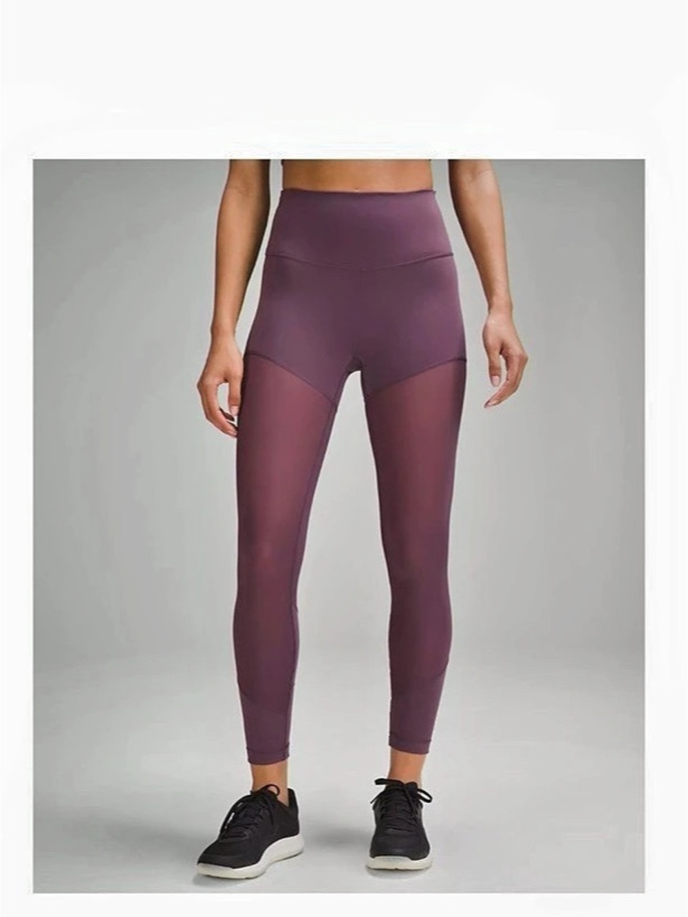 lululemon Wunder Train Mesh High-Rise Tight 25" Purple Size 4